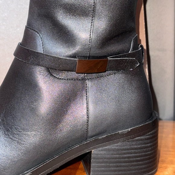 Linea Paolo Kamile Knee High Wide Calf Riding Boot Black Size 9.5 16.25” calf - Picture 2 of 7